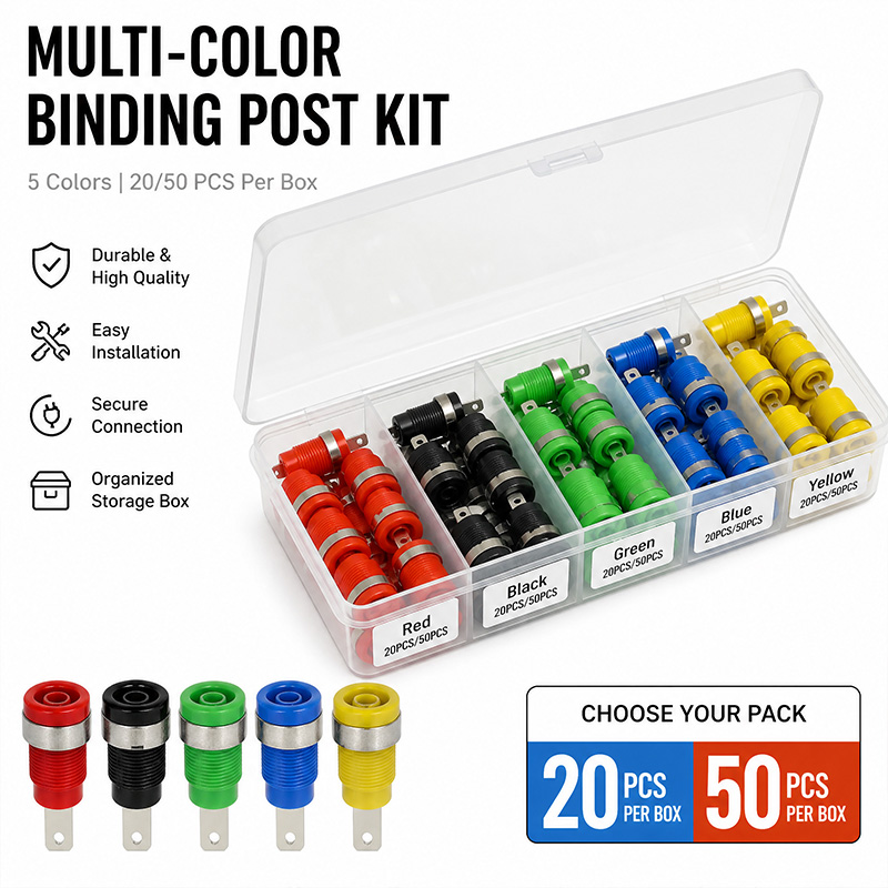 Diy Audio Electronics Kit - طقم أطراف توصيل متعدد الألوان 20/50