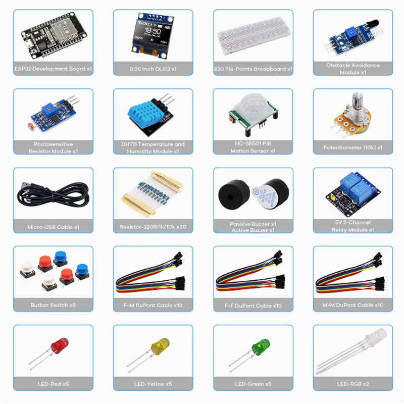 مجموعة أدوات صنع وحدة واي فاي  - مراجعة Diy Electronics Learning Kit وسعره