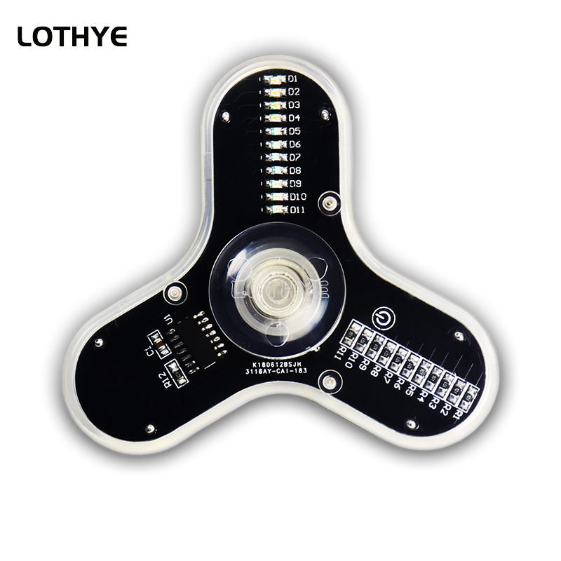 LED تململ سبينر تصنيع المتكلم  - مراجعة Diy Electronics Project Kit وسعره