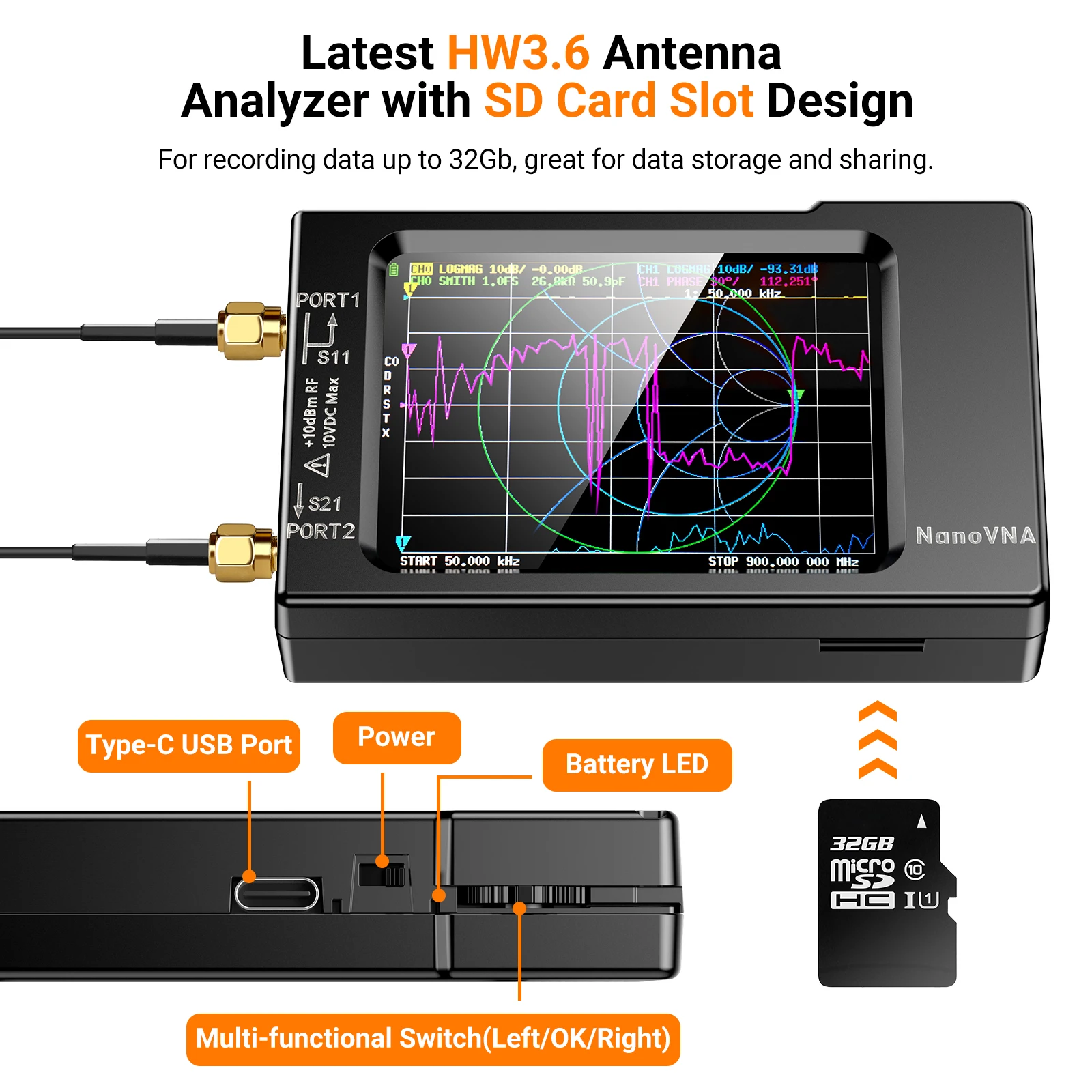 NanoVNA-H ناقلات شبكة هوائي مح - مراجعة Logic Analyzer Usb وسعره
